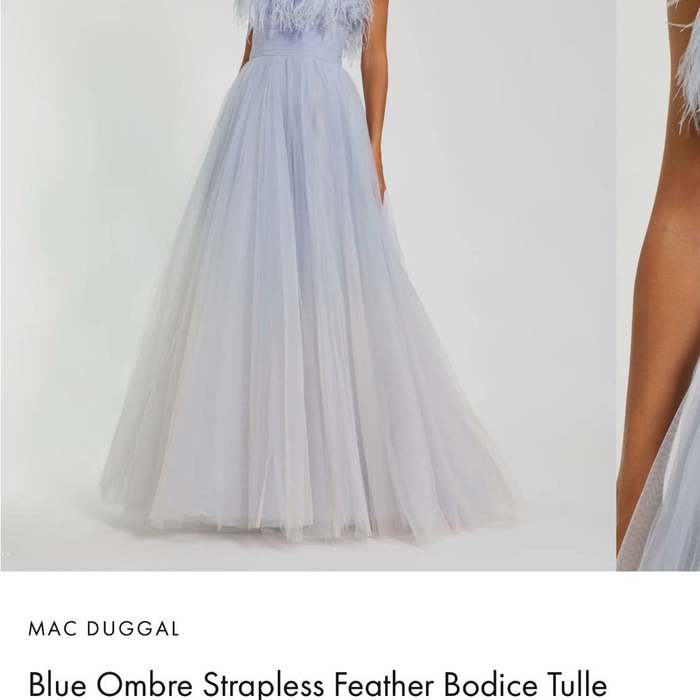 Mac Duggal Light Blue Dress